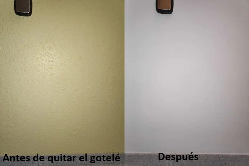 quitar gotelé de paredes pintadas