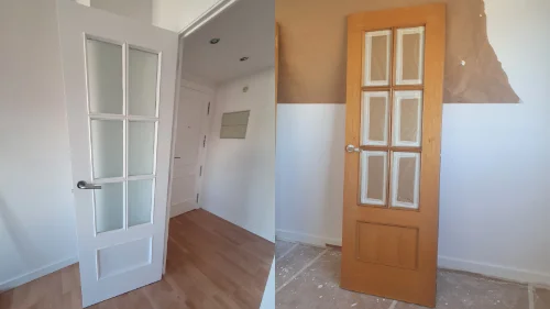 Cambio de color de puertas existentes mediante lacado